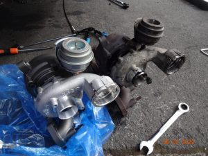 Old turbocharger and new turbocharger